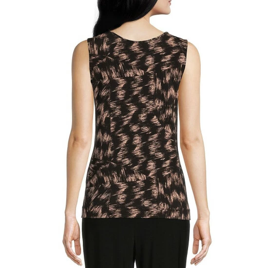 Brand new 🥰 Investments Soft Separates Blocked Etchings Print Reversible Scoop To Crew Neck Sleeveless Top 🧨 2 Brand new 🥰 Investments Soft Separates Blocked Etchings Print Reversible Scoop To Crew Neck Sleeveless Top 🧨 - Image 2