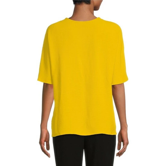 Promo 🎉 Investments Petite Size Woven Keyhole Neck Short Sleeve Top Hot Spot 🎉 2 Promo 🎉 Investments Petite Size Woven Keyhole Neck Short Sleeve Top Hot Spot 🎉 - Image 2