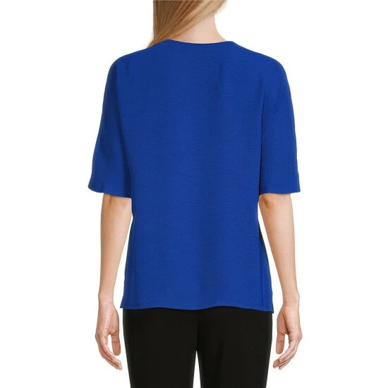 Promo 🎉 Investments Petite Size Woven Keyhole Neck Short Sleeve Top Hot Spot 🎉 8 Promo 🎉 Investments Petite Size Woven Keyhole Neck Short Sleeve Top Hot Spot 🎉 - Image 8