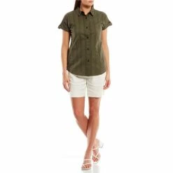 Wholesale 🛒 Investments Petite Size Woven Short Sleeve Point Collar Button Front Top Black 😀 13 Wholesale 🛒 Investments Petite Size Woven Short Sleeve Point Collar Button Front Top Black 😀 -Investments Shop unnamed file 2047