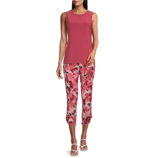 Promo β Investments Soft Separates Watercolor Leaves Floral Print Crop Straight Leg Tulip Hem Pull-On Coordinating Pants π₯° 3 Promo β Investments Soft Separates Watercolor Leaves Floral Print Crop Straight Leg Tulip Hem Pull-On Coordinating Pants π₯° - Image 3