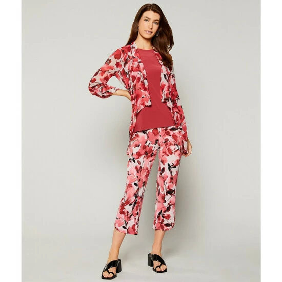 Promo β Investments Soft Separates Watercolor Leaves Floral Print Crop Straight Leg Tulip Hem Pull-On Coordinating Pants π₯° 5 Promo β Investments Soft Separates Watercolor Leaves Floral Print Crop Straight Leg Tulip Hem Pull-On Coordinating Pants π₯° - Image 5