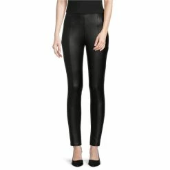 Cheapest ๐งจ Slim Factor By Investments No Waist ๐งฅ Coated Ponte Leggings Mole ๐