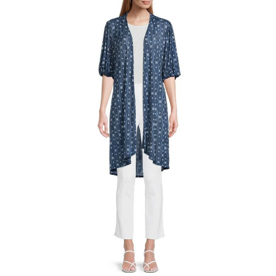 Buy โ Slim Factor By Investments Daisy Geo Print 3/4 Puff Sleeve Open Front Lightweight Mesh Cardigan ๐ฏ 3 Buy โ Slim Factor By Investments Daisy Geo Print 3/4 Puff Sleeve Open Front Lightweight Mesh Cardigan ๐ฏ - Image 3
