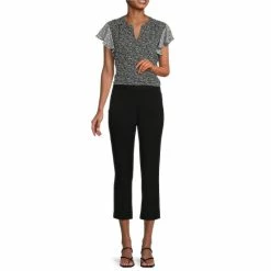 Top 10 🧨 Investments Petite Size Shadow Check Split V-Neck Short Flutter Sleeve Top 😉 -Investments Shop unnamed file 2090