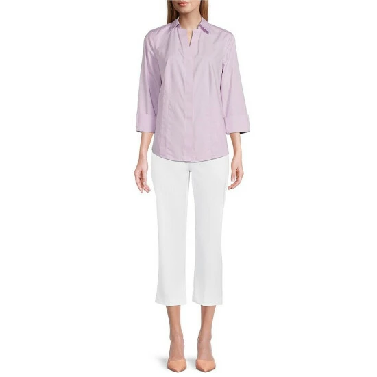 Deals π Investments Taylor Gold Label Non Iron Point Collar 3/4 Sleeve Button Front π Shirt Pale Pansy π 3 Deals π Investments Taylor Gold Label Non Iron Point Collar 3/4 Sleeve Button Front π Shirt Pale Pansy π - Image 3