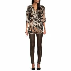 Cheapest 🧨 Slim Factor By Investments No Waist 🧥 Coated Ponte Leggings Mole 😉 -Investments Shop unnamed file 213