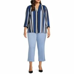 New 🔔 Investments Plus Size The 5TH AVE Fit Crop Flare Leg Pants White ✨ -Investments Shop unnamed file 2131