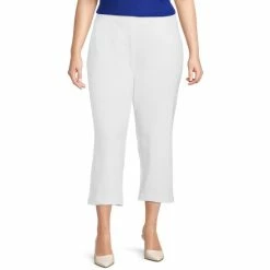New 🔔 Investments Plus Size The 5TH AVE Fit Crop Flare Leg Pants White ✨ -Investments Shop unnamed file 2132