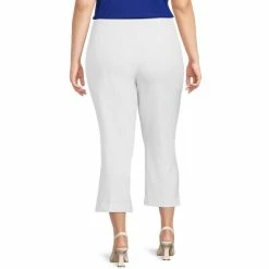 New 🔔 Investments Plus Size The 5TH AVE Fit Crop Flare Leg Pants White ✨ -Investments Shop unnamed file 2133