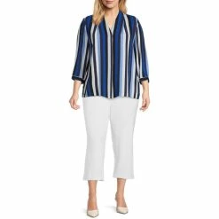 New 🔔 Investments Plus Size The 5TH AVE Fit Crop Flare Leg Pants White ✨ -Investments Shop unnamed file 2134