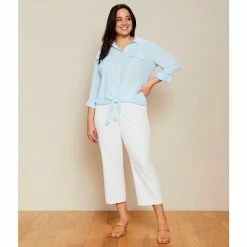 New 🔔 Investments Plus Size The 5TH AVE Fit Crop Flare Leg Pants White ✨ -Investments Shop unnamed file 2135