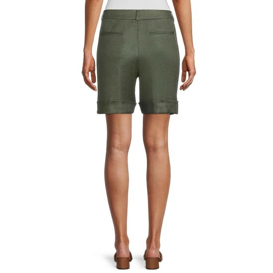 Outlet ๐ Investments Linen Pleated Cuffed Mid Rise Shorts Abundant Green ๐ฅฐ 2 Outlet ๐ Investments Linen Pleated Cuffed Mid Rise Shorts Abundant Green ๐ฅฐ - Image 2