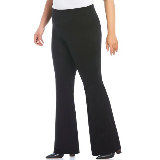 Best deal ๐ Slim Factor By Investments Plus Size Ponte Knit Classic Waist Flare Leg Pants Black ๐ 1 Best deal ๐ Slim Factor By Investments Plus Size Ponte Knit Classic Waist Flare Leg Pants Black ๐