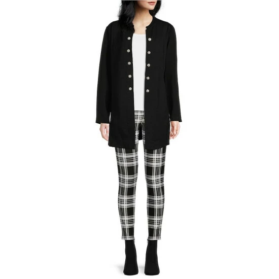 Coupon ๐ฅฐ Slim Factor By Investments Ponte Knit Double Breasted Decorative Rhinestone Button Front Statement Jacket Black โญ 3 Coupon ๐ฅฐ Slim Factor By Investments Ponte Knit Double Breasted Decorative Rhinestone Button Front Statement Jacket Black โญ - Image 3