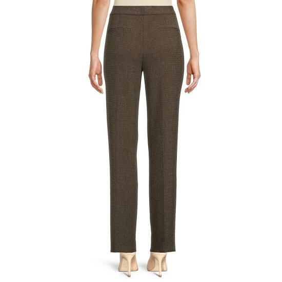 Cheapest ❤️ Investments The 5TH AVE Fit Straight Leg Tummy Control Tweed Pants Brown Tweed ❤️ 2 Cheapest ❤️ Investments The 5TH AVE Fit Straight Leg Tummy Control Tweed Pants Brown Tweed ❤️ - Image 2