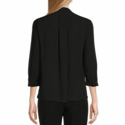 Deals 💯 Investments Petite Size Caroline Signature V-Neck 3/4 Sleeve Button Front Blouse Mellow Rose 🤩 -Investments Shop unnamed file 326