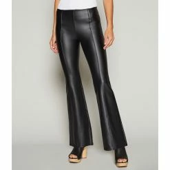 Best deal 🛒 Slim Factor By Investments No Waist 🧥 Coated Ponte Flare Pants Black 🔔 -Investments Shop unnamed file 346