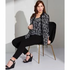 Buy ✨ Slim Factor By Investments Plus Size Ponte Knit No-Waist Ankle Pants Navy ❤️ -Investments Shop unnamed file 381