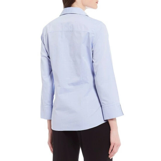 New 😀 Investments Taylor Gold Label Non-Iron 3/4 Sleeves Button Front 👕 Shirt White 🌟 6 New 😀 Investments Taylor Gold Label Non-Iron 3/4 Sleeves Button Front 👕 Shirt White 🌟 - Image 6