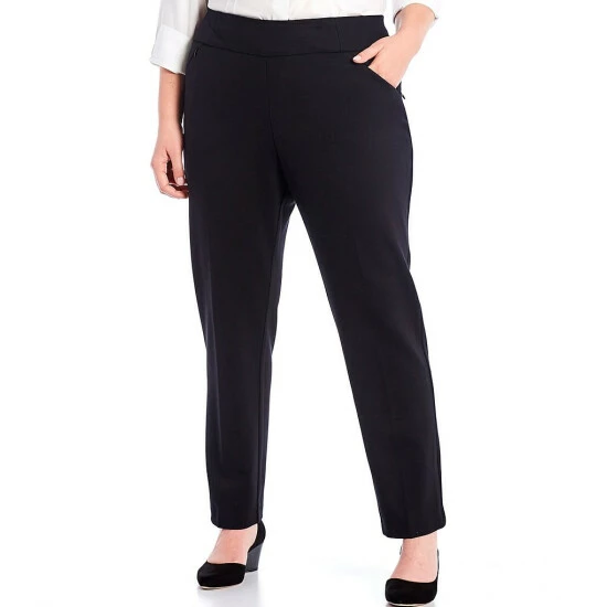 Buy ⌛ Investments Plus Size Signature Ponte High Rise Slim Leg Pants Black ⌛ 1 Buy ⌛ Investments Plus Size Signature Ponte High Rise Slim Leg Pants Black ⌛