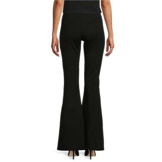 Best Sale π€© Slim Factor By Investments Ponte Knit No Waist Rhinestone Stud Embellished Front Slit Flare Leg Pants Black π₯° 2 Best Sale π€© Slim Factor By Investments Ponte Knit No Waist Rhinestone Stud Embellished Front Slit Flare Leg Pants Black π₯° - Image 2