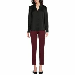 Discount 💯 Investments Petite Size Woven Long Sleeve Button Front Notch Collar Top Black ❤️ 11 Discount 💯 Investments Petite Size Woven Long Sleeve Button Front Notch Collar Top Black ❤️ -Investments Shop unnamed file 419