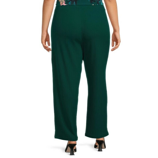 Buy ๐ Investments Plus Size Soft Separates Coordinating Ribbed Knit Pull-On Straight Leg Pants Botanical Garden โ๏ธ 2 Buy ๐ Investments Plus Size Soft Separates Coordinating Ribbed Knit Pull-On Straight Leg Pants Botanical Garden โ๏ธ - Image 2