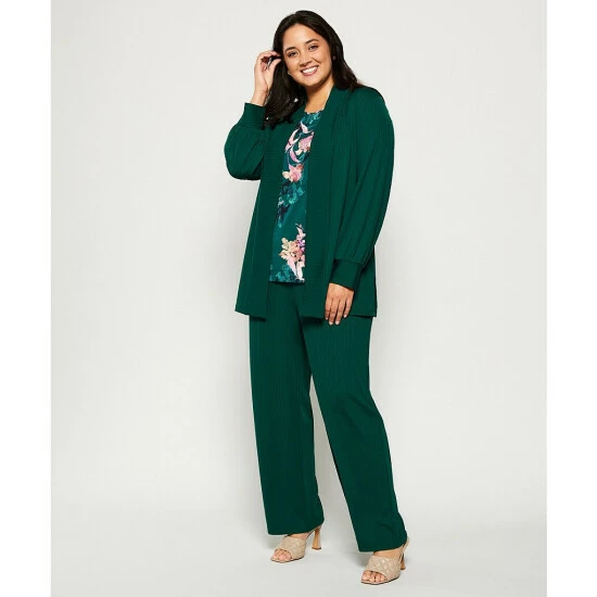 Buy ๐ Investments Plus Size Soft Separates Coordinating Ribbed Knit Pull-On Straight Leg Pants Botanical Garden โ๏ธ 5 Buy ๐ Investments Plus Size Soft Separates Coordinating Ribbed Knit Pull-On Straight Leg Pants Botanical Garden โ๏ธ - Image 5