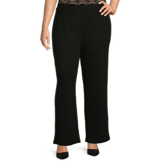 Buy ๐ Investments Plus Size Soft Separates Coordinating Ribbed Knit Pull-On Straight Leg Pants Botanical Garden โ๏ธ 6 Buy ๐ Investments Plus Size Soft Separates Coordinating Ribbed Knit Pull-On Straight Leg Pants Botanical Garden โ๏ธ - Image 6