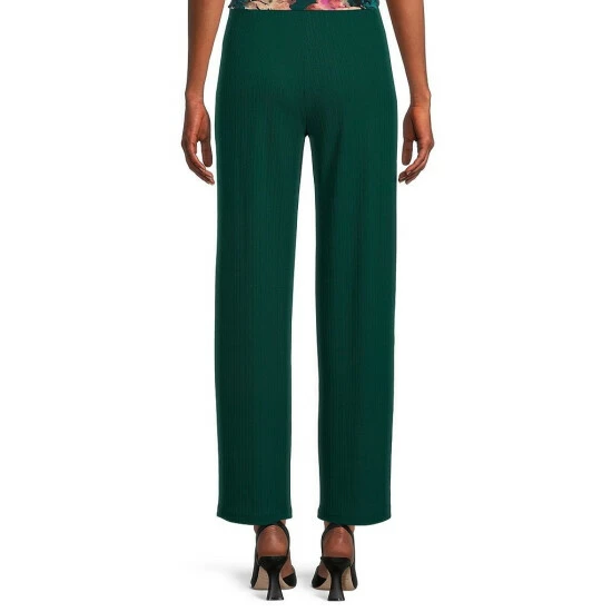 Discount π Investments Petite Size Soft Separates Ribbed Knit Pull-On Straight Leg Coordinating Pants Botanical Garden π 2 Discount π Investments Petite Size Soft Separates Ribbed Knit Pull-On Straight Leg Coordinating Pants Botanical Garden π - Image 2