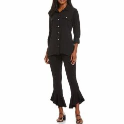 Outlet ๐ Slim Factor By Investments Ponte Knit Wide Waistband Tapered Ruffle Flare Crop Pants Black โจ 5 Outlet ๐ Slim Factor By Investments Ponte Knit Wide Waistband Tapered Ruffle Flare Crop Pants Black โจ -Investments Shop unnamed file 491