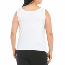 Promo 🔔 Slim Factor By Investments Plus Size Lexi Scoop Neck Sleeveless Soft Stretch Tank Top Black 🔥 -Investments Shop unnamed file 533