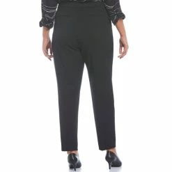 Discount 👍 Investments Plus Size The 5th AVE Fit Side Zip Stretch Tummy Control Slim Leg Pants Ant Green ⌛ -Investments Shop unnamed file 542