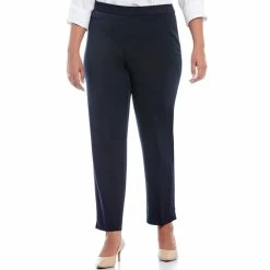 Discount 👍 Investments Plus Size The 5th AVE Fit Side Zip Stretch Tummy Control Slim Leg Pants Ant Green ⌛ -Investments Shop unnamed file 543