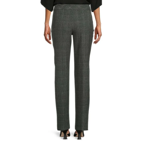Buy ✨ Investments Petite Size The PARK AVE Fit Stretch Straight Leg Pull-On Plaid Tummy Panel Pants Black/white Plaid 😉 2 Buy ✨ Investments Petite Size The PARK AVE Fit Stretch Straight Leg Pull-On Plaid Tummy Panel Pants Black/white Plaid 😉 - Image 2