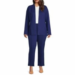 Best Sale 😍 Investments Plus Size Signature Ponte Ankle Pull-On Pants Blue Depths 🧨 -Investments Shop unnamed file 552