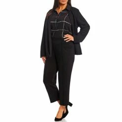 Best Sale 😍 Investments Plus Size Signature Ponte Ankle Pull-On Pants Blue Depths 🧨 -Investments Shop unnamed file 555