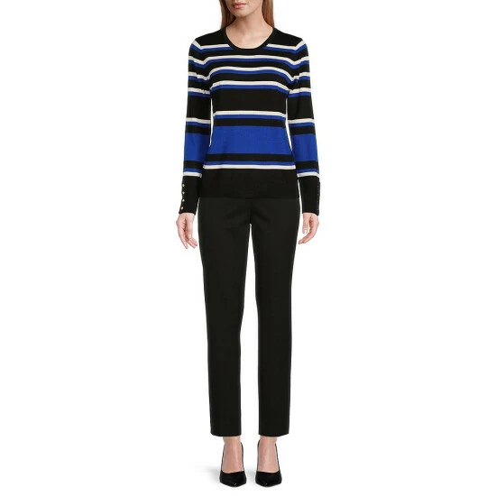 Coupon ๐ Investments Bold Stripe Crew Neck Long Button Cuff Sleeve Sweater Surf The Web Stripe ๐ 3 Coupon ๐ Investments Bold Stripe Crew Neck Long Button Cuff Sleeve Sweater Surf The Web Stripe ๐ - Image 3