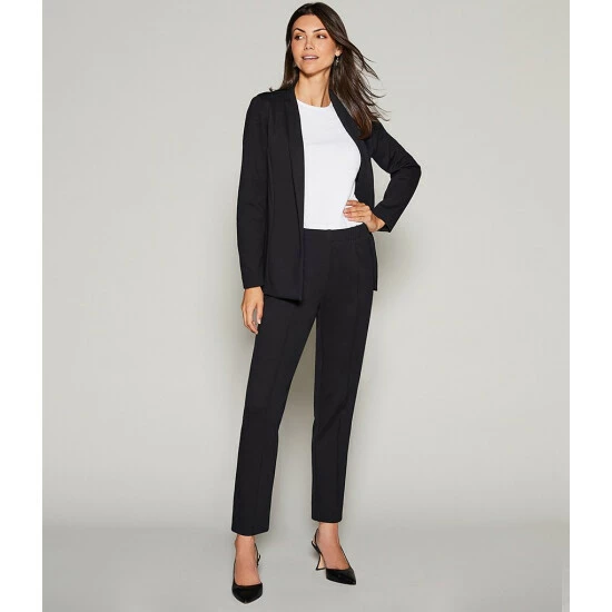 Discount ๐ Investments Signature Ponte Long Sleeve Open Front Jacket Black ๐ 4 Discount ๐ Investments Signature Ponte Long Sleeve Open Front Jacket Black ๐ - Image 4