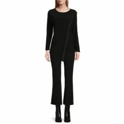 Best reviews of 🧨 Slim Factor By Investments Black Round Neck Wrap Rhinestone Embellished Blouse ⭐ -Investments Shop unnamed file 584