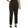 Best Pirce 💯 Investments Plus Size The 5TH AVE Fit Straight Leg Herringbone Flat Front Two-Way Stretch Pants Black/white Herringbone 👏