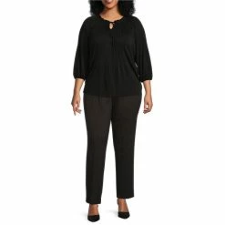 Best Pirce 💯 Investments Plus Size The 5TH AVE Fit Straight Leg Herringbone Flat Front Two-Way Stretch Pants Black/white Herringbone 👏 5 Best Pirce 💯 Investments Plus Size The 5TH AVE Fit Straight Leg Herringbone Flat Front Two-Way Stretch Pants Black/white Herringbone 👏 -Investments Shop unnamed file 607