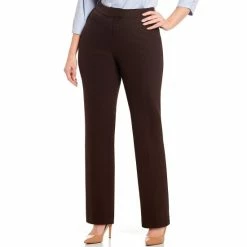 Discount 👍 Investments Plus Size The 5TH AVE Fit Straight Leg Pants Charcoal 🔔 -Investments Shop unnamed file 63