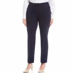 Discount 👍 Investments Plus Size The 5TH AVE Fit Straight Leg Pants Charcoal 🔔 -Investments Shop unnamed file 64