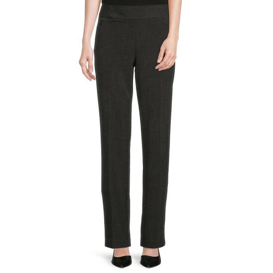 Budget ✔️ Investments Petite Size The PARK AVE Fit Stretch Straight Leg Pull-On Tweed Pants Black/charcoal Tweed 👍 1 Budget ✔️ Investments Petite Size The PARK AVE Fit Stretch Straight Leg Pull-On Tweed Pants Black/charcoal Tweed 👍