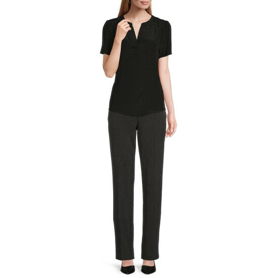 Budget ✔️ Investments Petite Size The PARK AVE Fit Stretch Straight Leg Pull-On Tweed Pants Black/charcoal Tweed 👍 3 Budget ✔️ Investments Petite Size The PARK AVE Fit Stretch Straight Leg Pull-On Tweed Pants Black/charcoal Tweed 👍 - Image 3