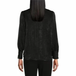 Budget 🎉 Investments Petite Size Long Sleeve Tie Y-Neck Button Front Top Gilded Beige 🧨 -Investments Shop unnamed file 662