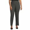 Wholesale 🔥 Investments Plus Size The PARK AVE Fit Stretch Plaid Straight Leg Pull-On Pants Black/white Plaid 👍