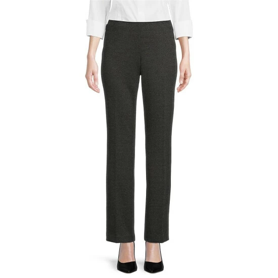 New ๐ Investments Signature Ponte Black And White Tweed Straight Leg High Rise Pull-On Pants Black White Tweed ๐ 1 New ๐ Investments Signature Ponte Black And White Tweed Straight Leg High Rise Pull-On Pants Black White Tweed ๐